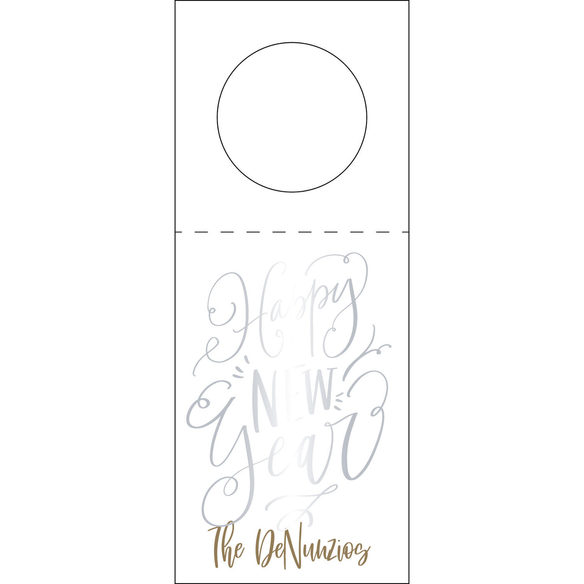 Happy New Year Wine Tag WT416