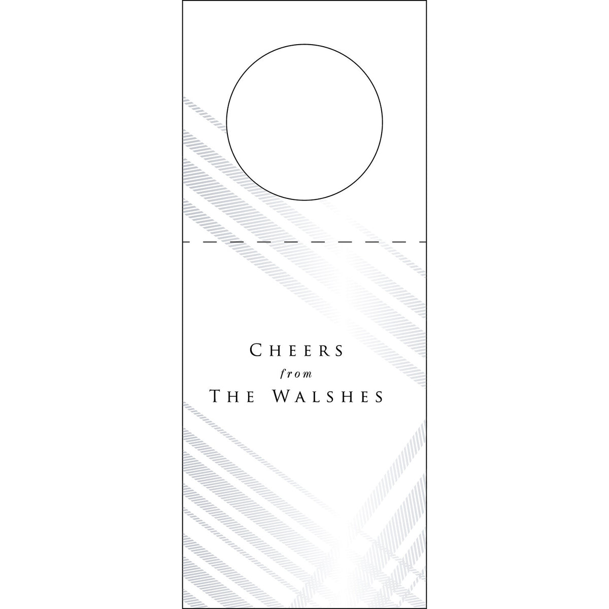 Cheers Plaid Wine Tag WT436
