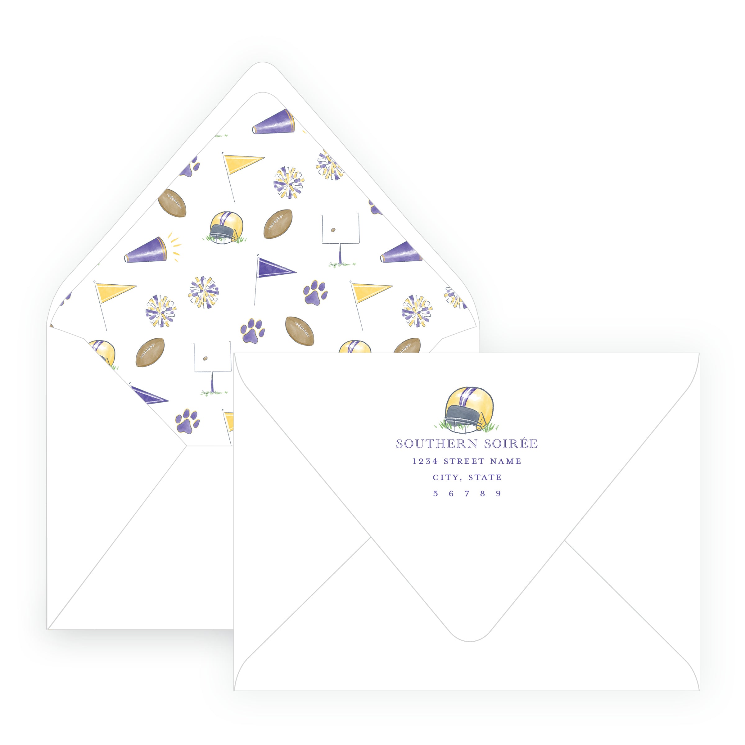 Cheerleader and Football Player Birthday Invitation - Team Spirit