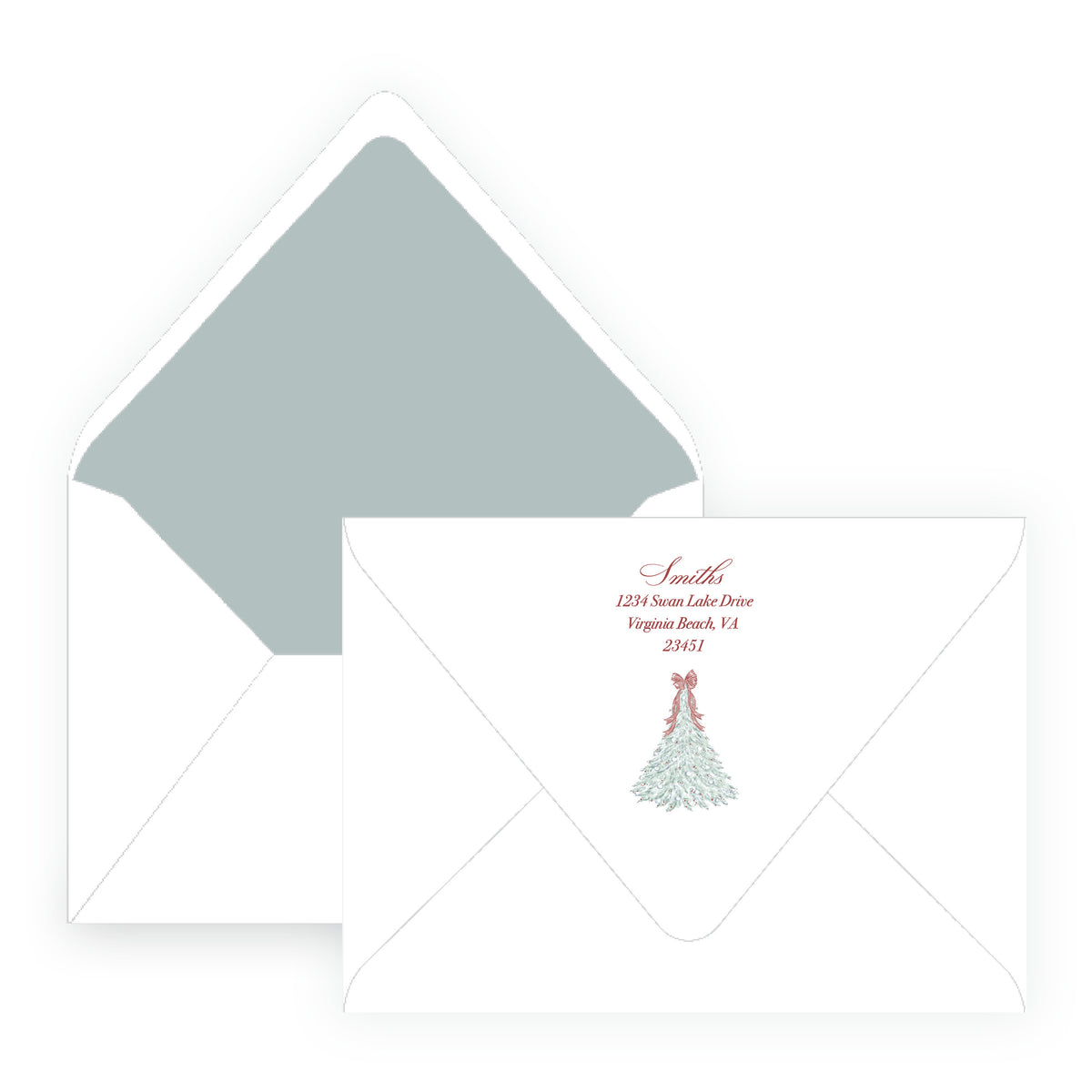 Yuletide Swans Classic Christmas Photo Card