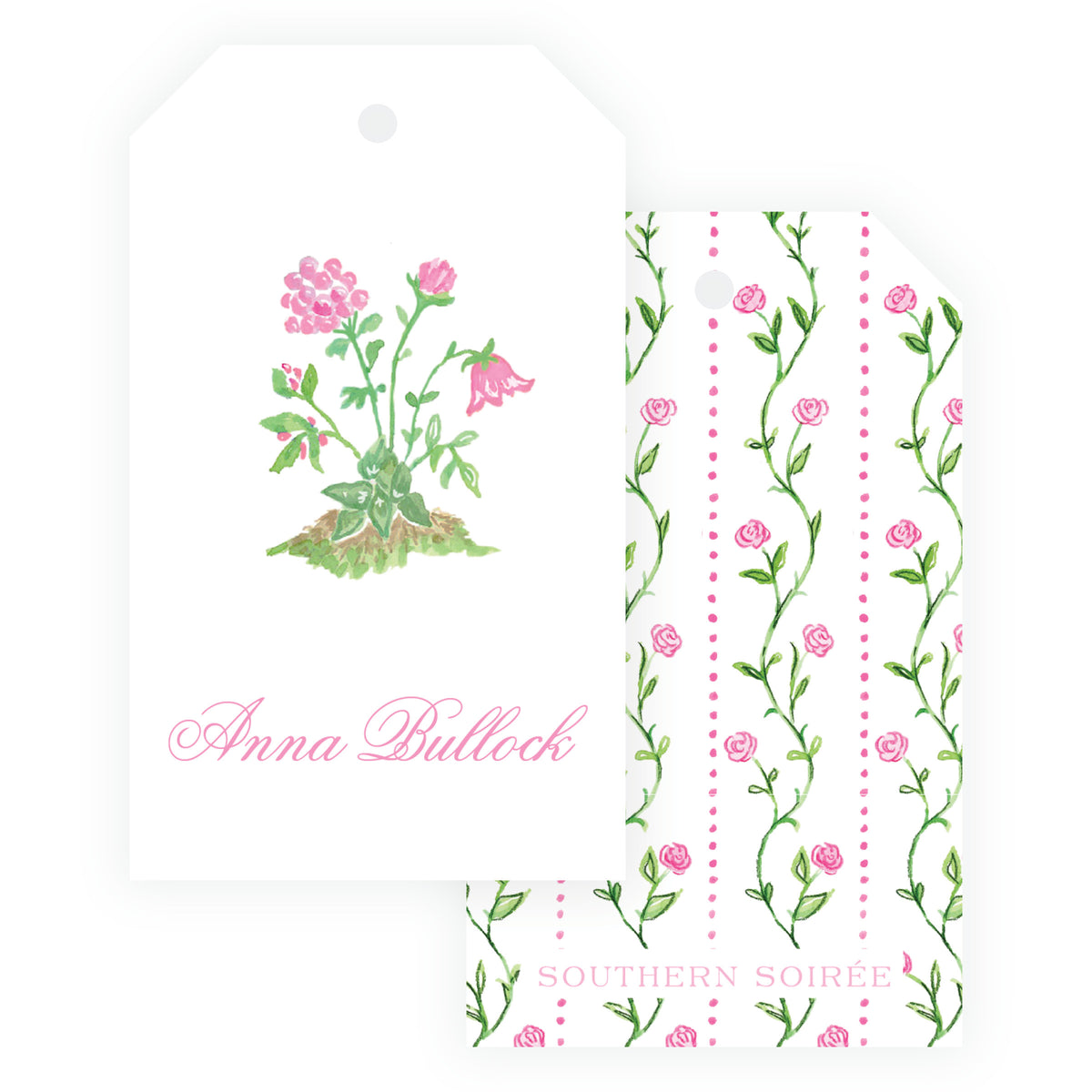 Tiny Petals Personalized Garden Bloom Gift Tag