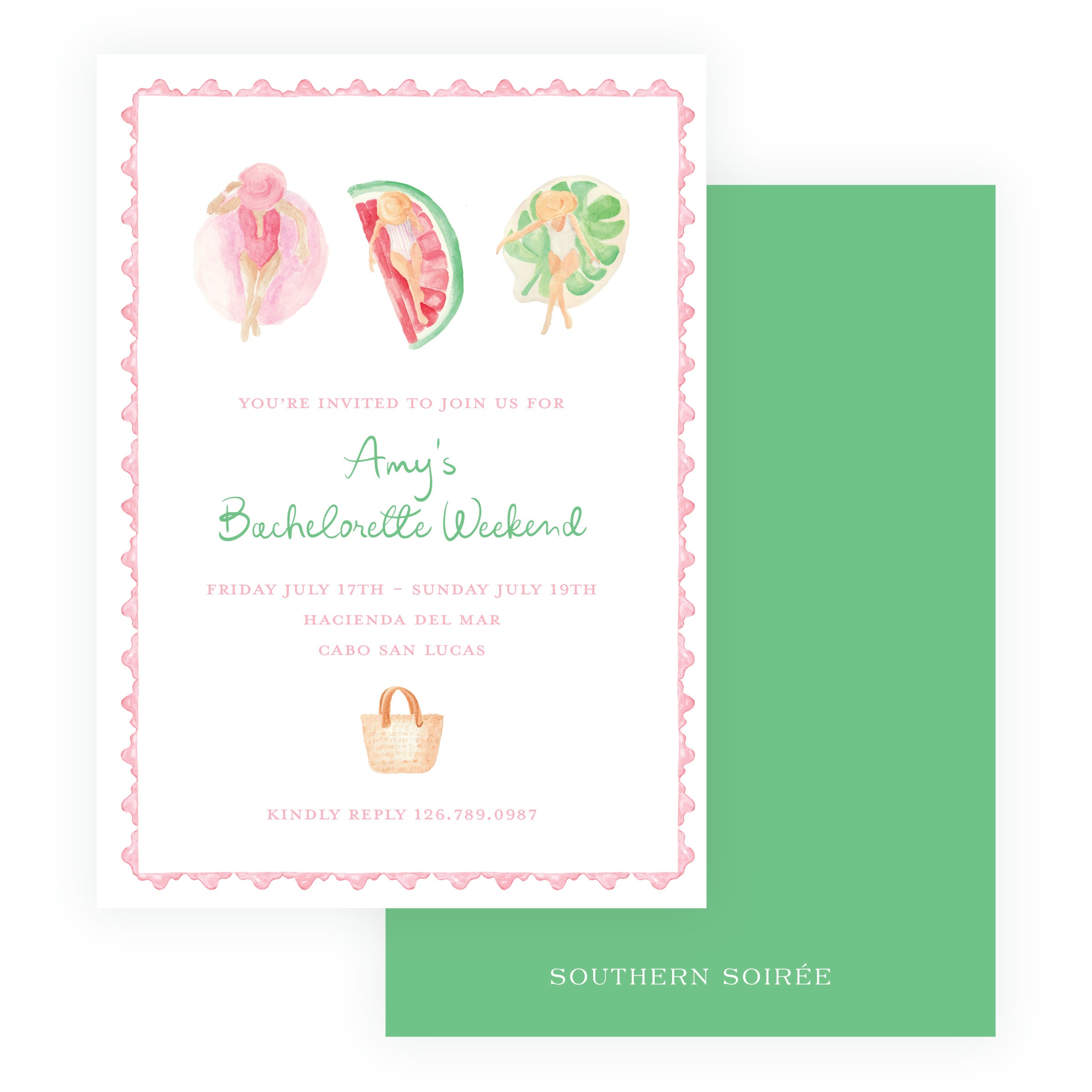 Floats & Féte Bachelorette Invitation