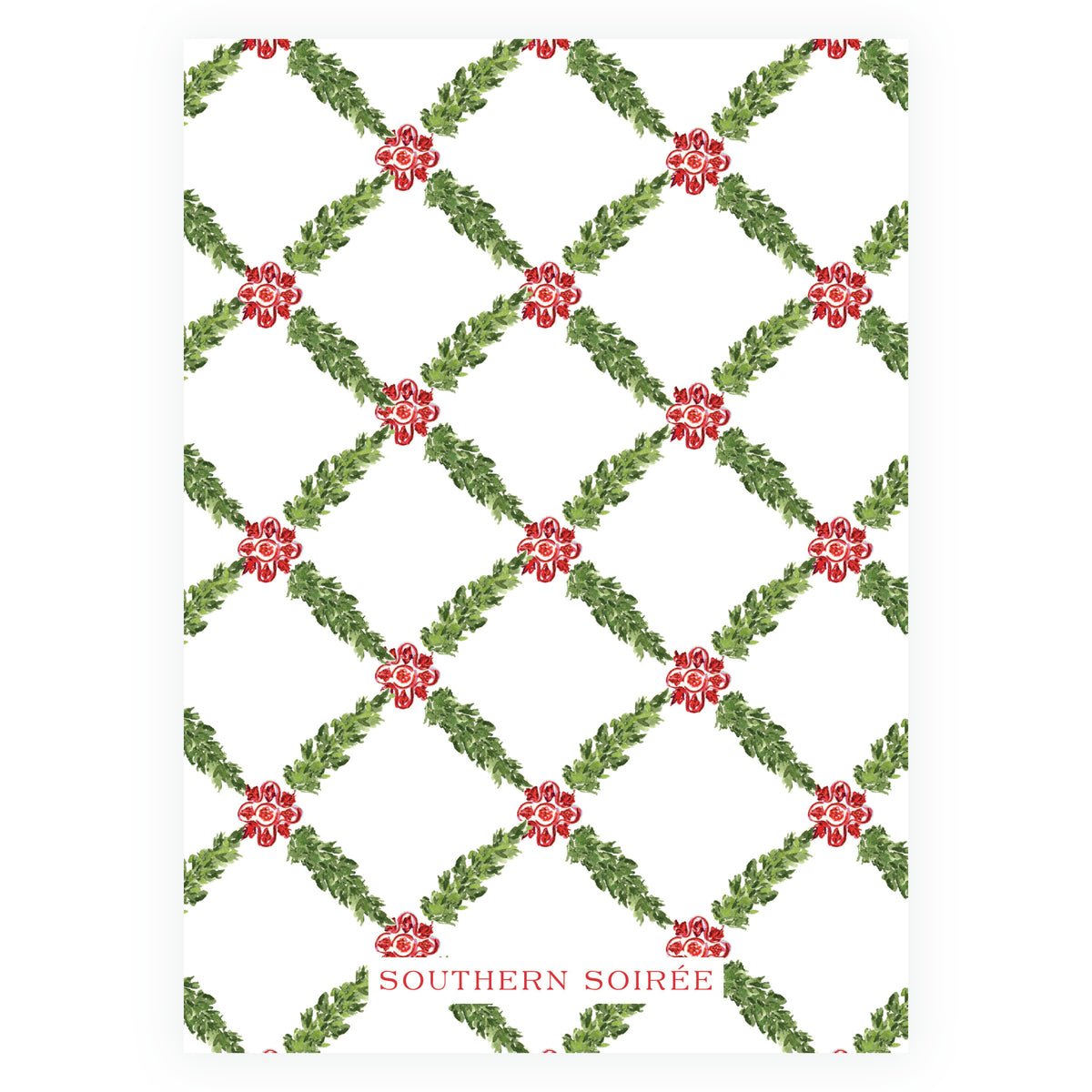 Decked in Garland – Garland Lattice Personalized Christmas Photo Card