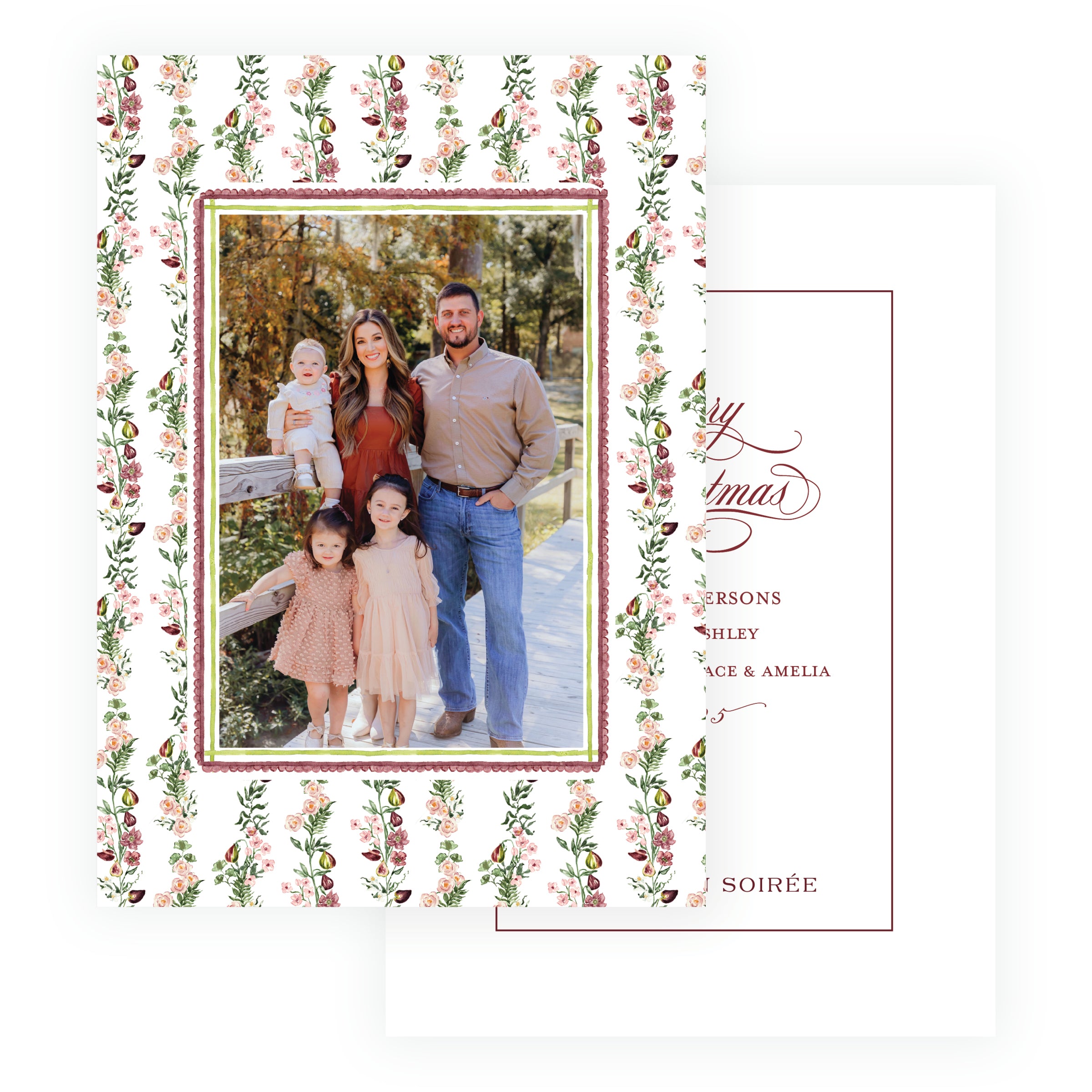 Figs and Floral Full Botanical Stripe