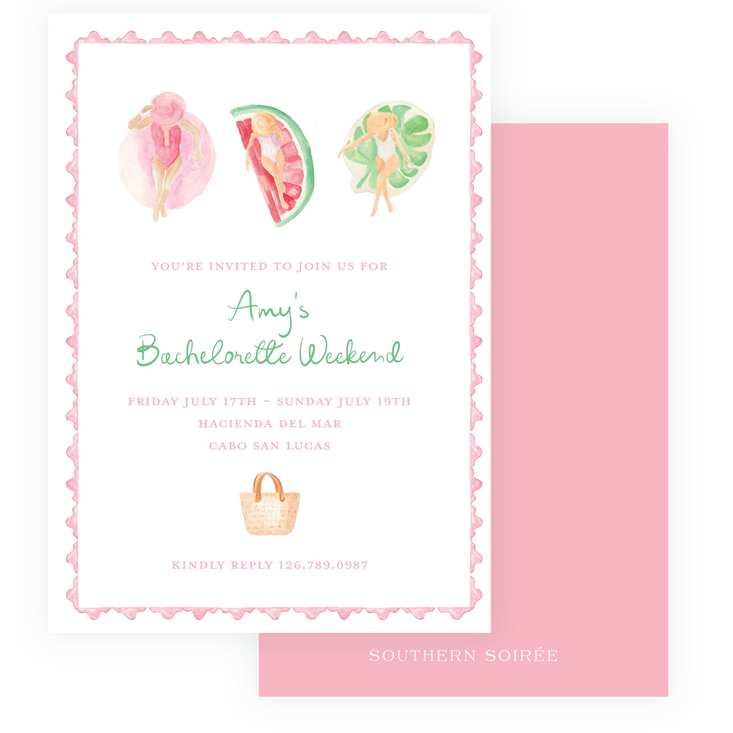 Floats & Féte Bachelorette Invitation