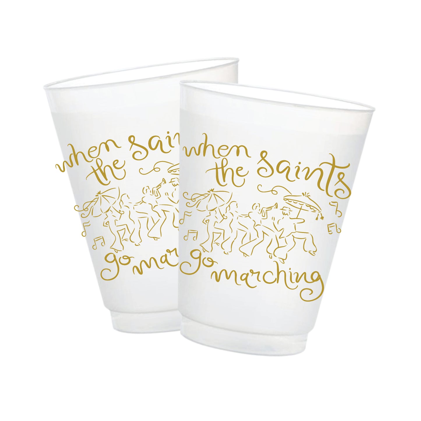 PREORDER - When the Saints Go Marching In Frosted Cups
