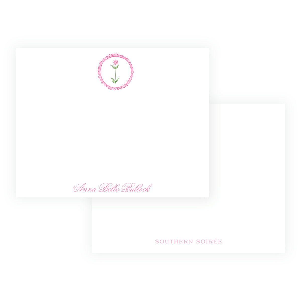 Tiny Petals Floral Medallion Notecards