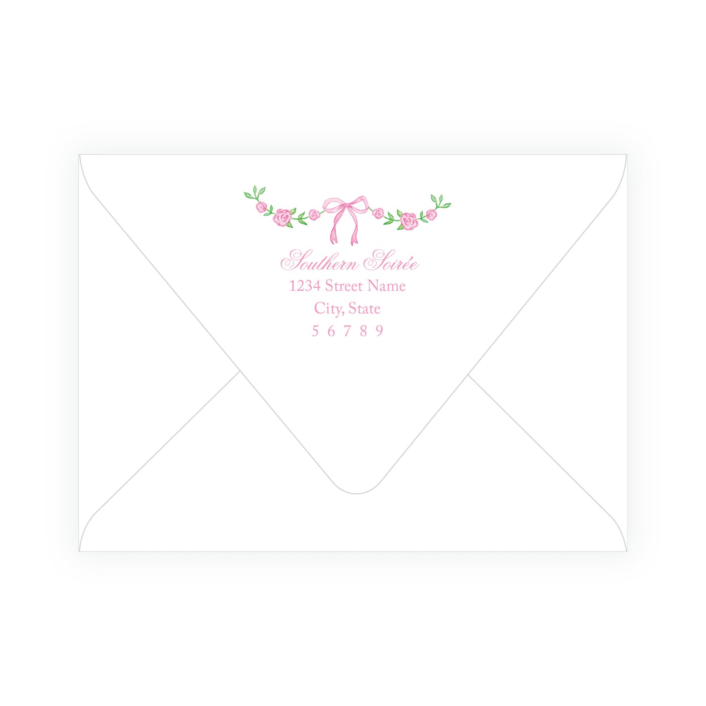 Tiny Petals Floral Trim Border Note Cards