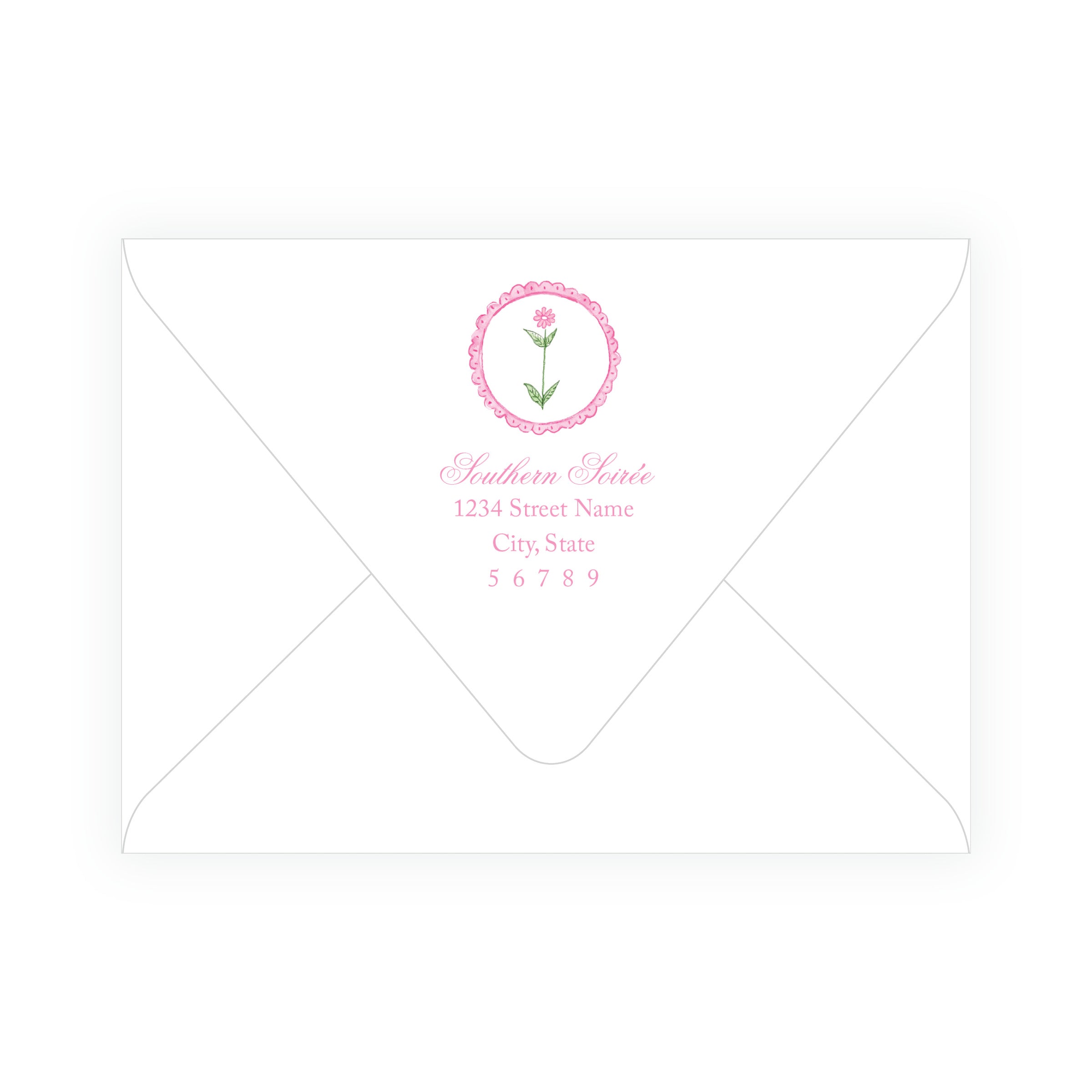 Tiny Petals Floral Medallion Notecards
