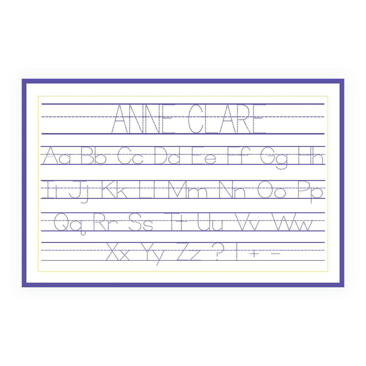Purple and Gold Script Laminated Placemat