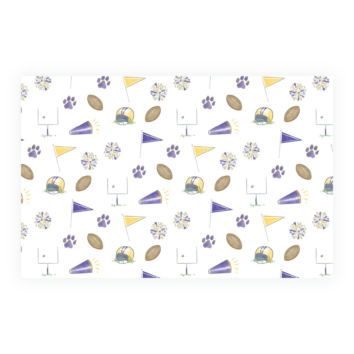 Purple and Gold Script Laminated Placemat