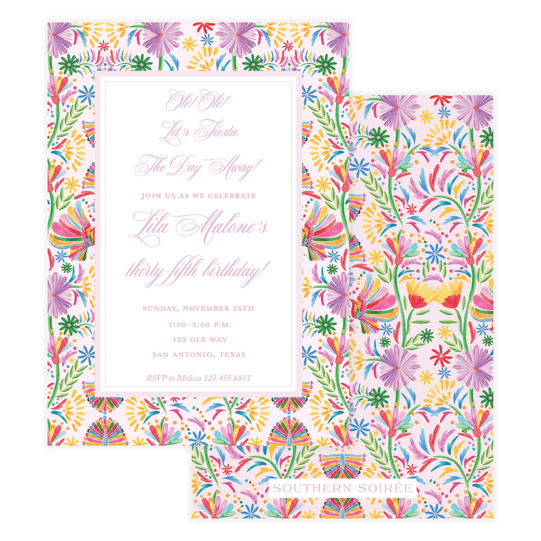 Olé Olé Fiesta Pink Invitation