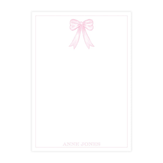 Pink Bow Notepad