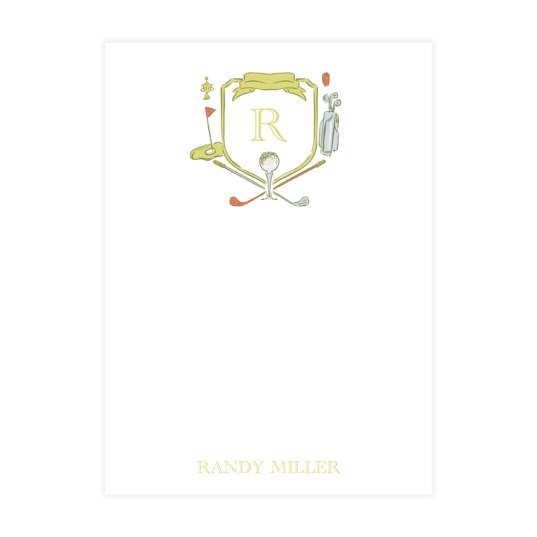 Gone Golfing Tee Crest Notepad