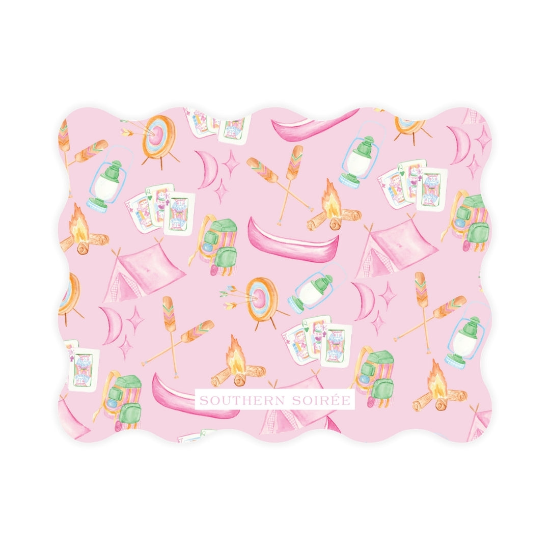 Glamping Girl Wavy Notecard