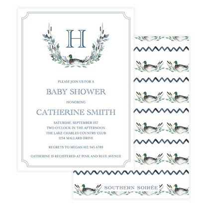 Mallard Half Crest Invitation