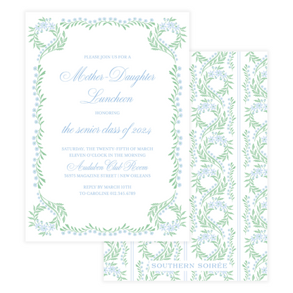Chinoiserie Blue Block Invitation