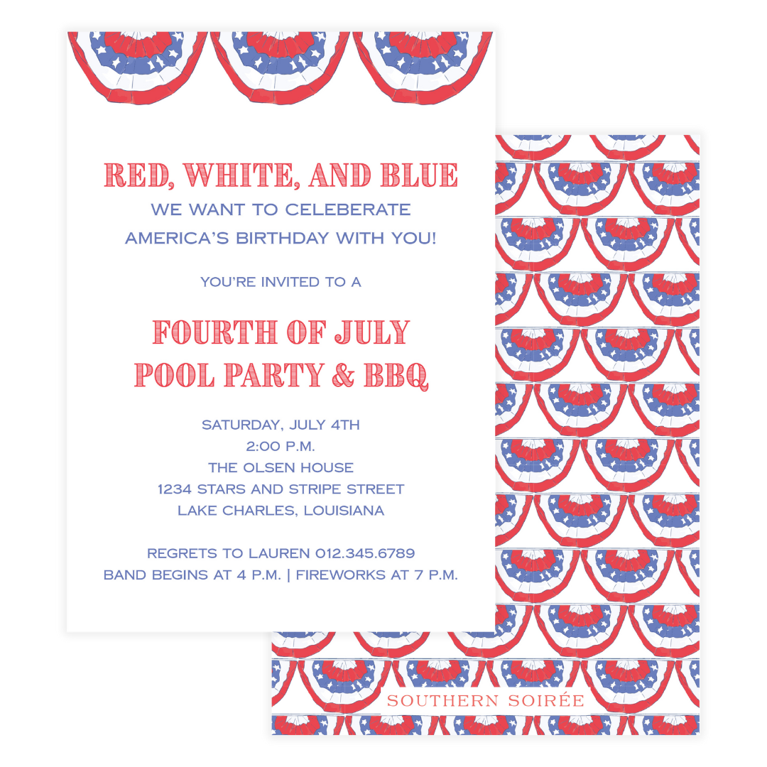 Americana Banner Invitation