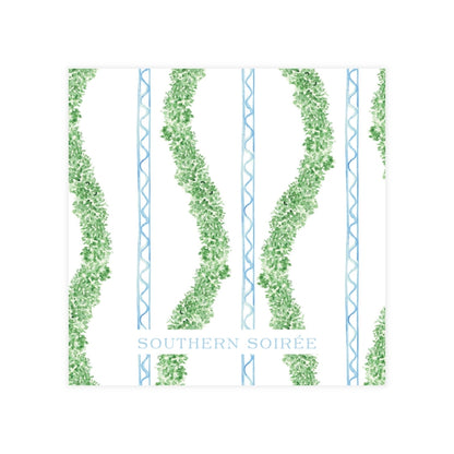 Blue & Green Boxwood Topiary Enclosure Card