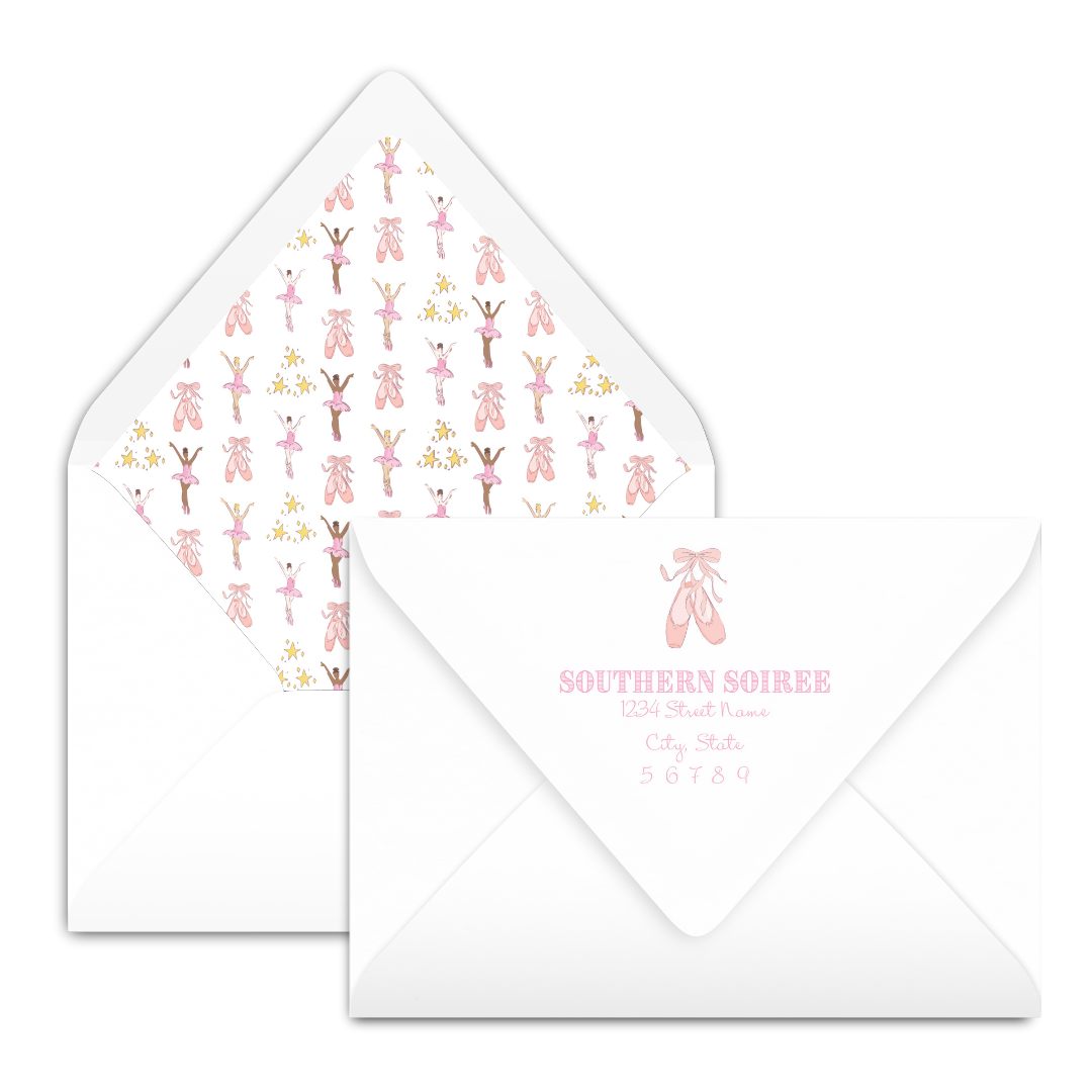 Pink Ballerina Birthday Invitation
