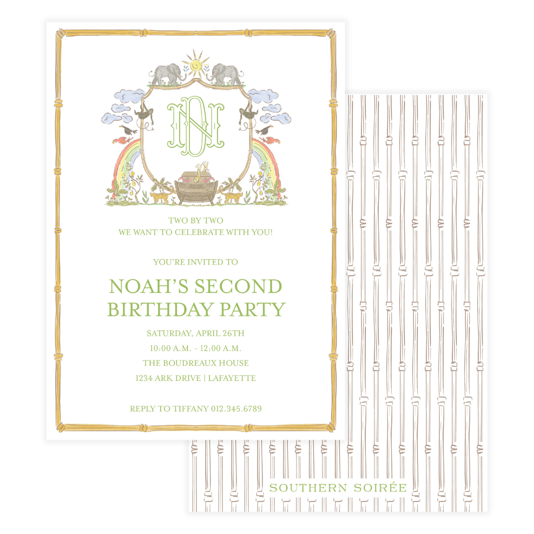 Noah's Ark Crest Invitation