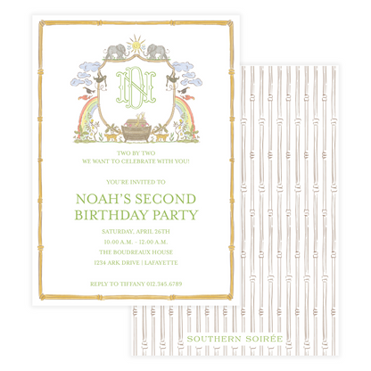 Noah's Ark Crest Invitation