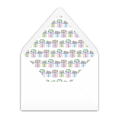 Floral Gift Scallop Invitation