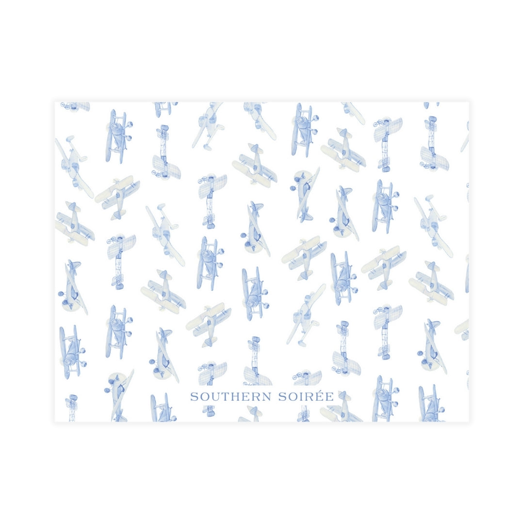 Watercolor Airplane Notecard