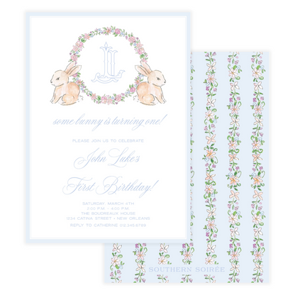 Spring has Sprung Blue Invitation