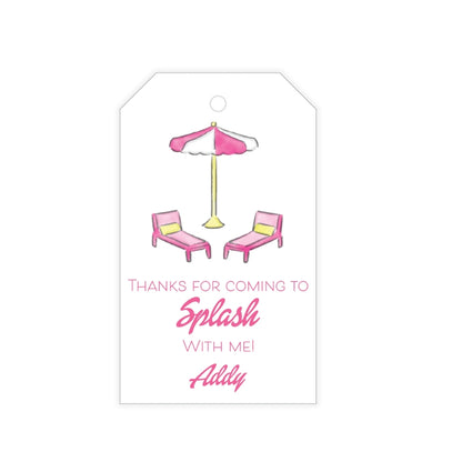 Dreamhouse Pool Party Favor Tag