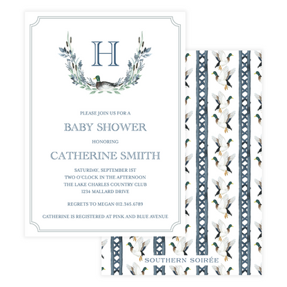 Mallard Half Crest Invitation