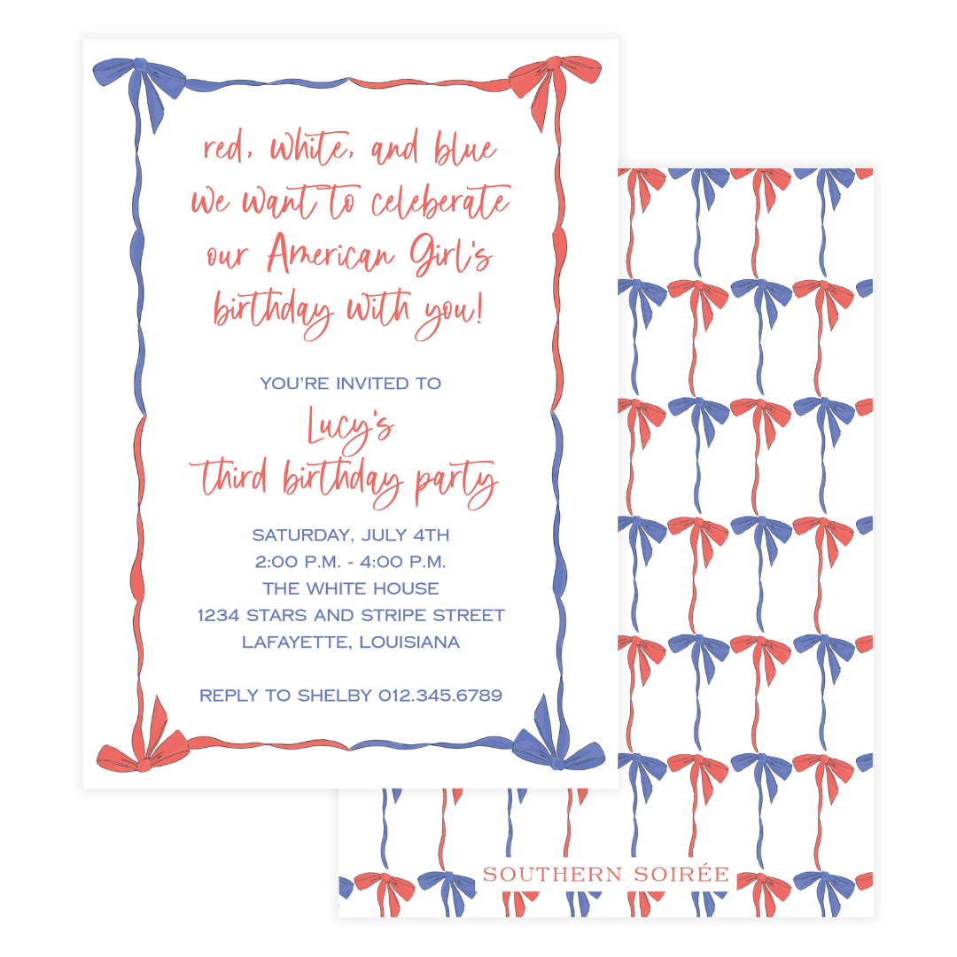 Americana Bow Invitation