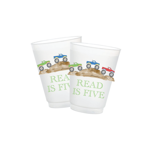 Monster Truck Full Color Frosted Cups