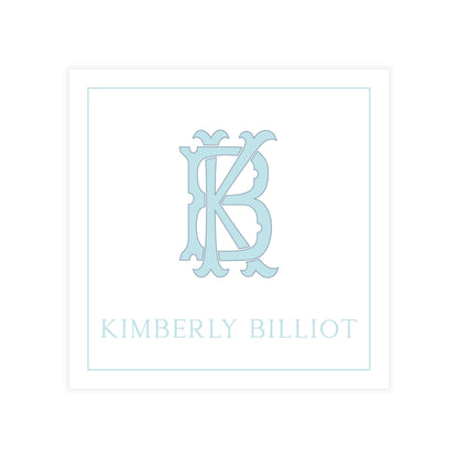 Chic Monogram Outlined Square Enclosure Card