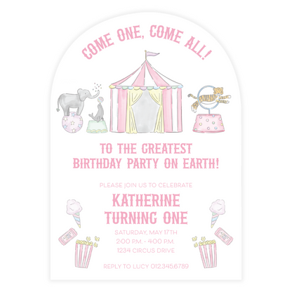 Pastel Circus Invitation