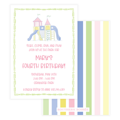 Party at the Park Pink Invitation