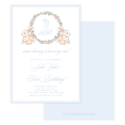 Spring has Sprung Blue Invitation
