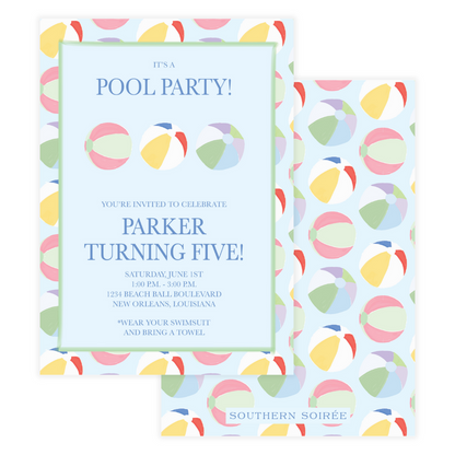 Beach Ball Invitation