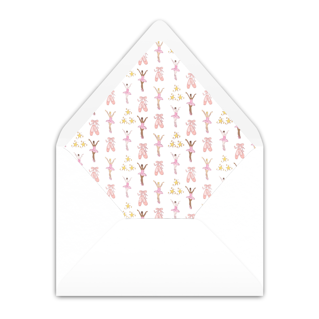 Pink Ballerina Birthday Invitation