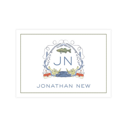 Gone Fishing Crest Enclosure Card