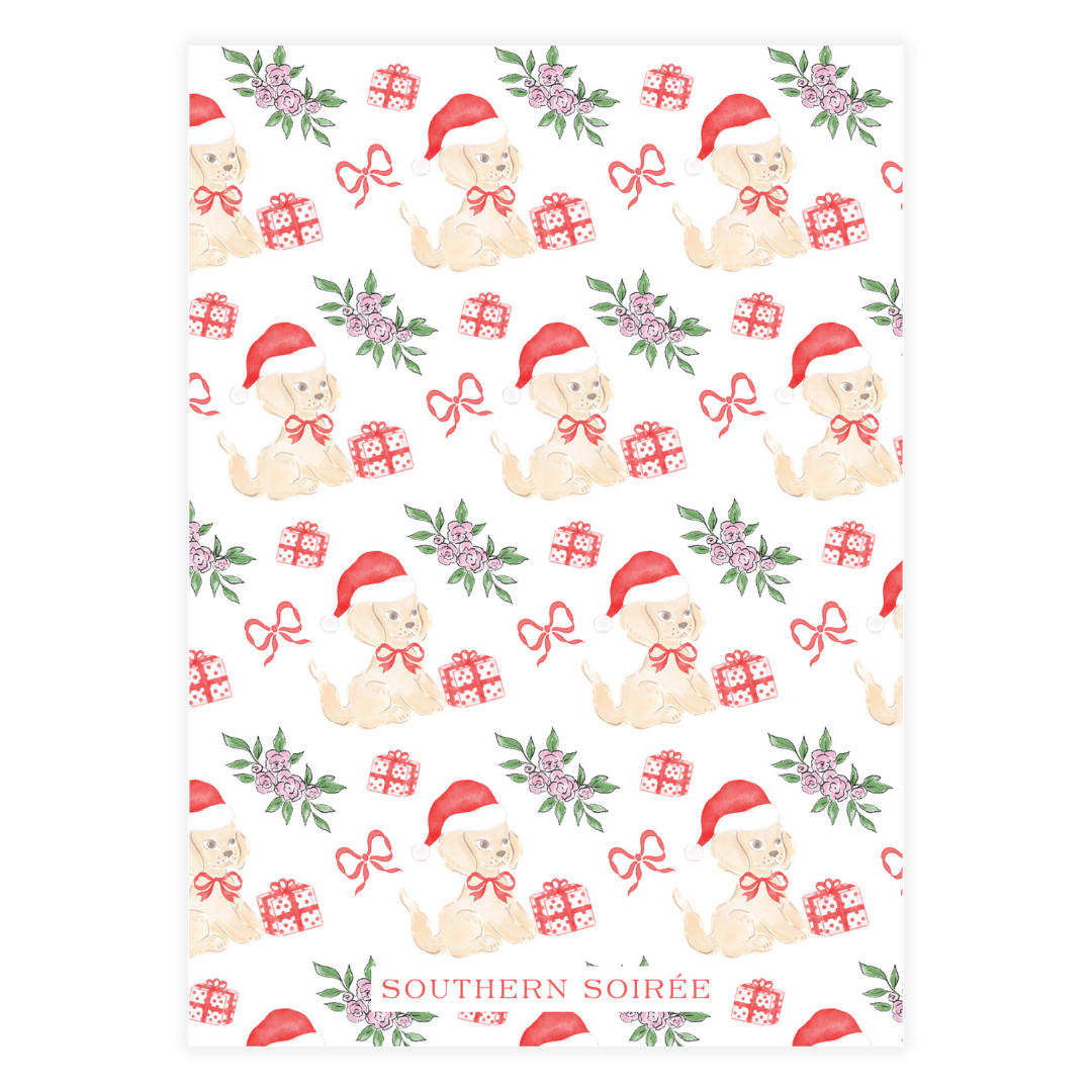 Christmas Puppy Party Invitation