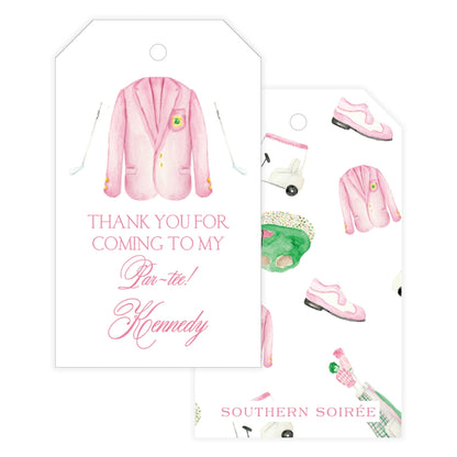 Masters Pink & Green Favor Tag