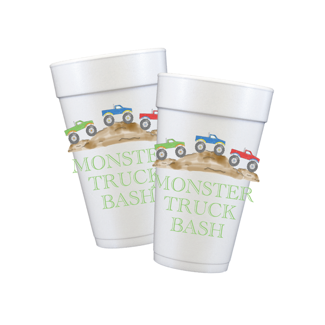 Monster Truck Styrofoam Cups