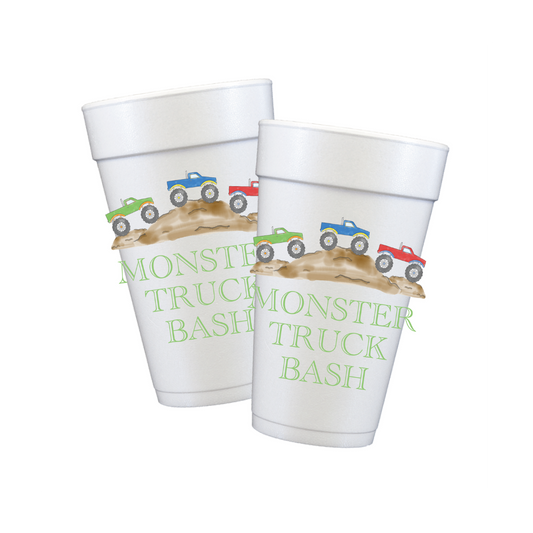 Monster Truck Styrofoam Cups