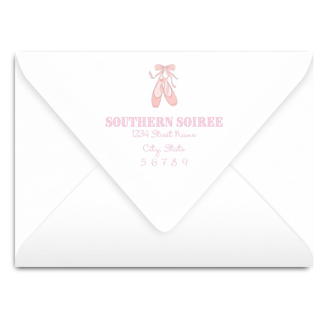 Pink Ballerina Birthday Invitation