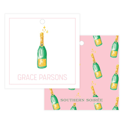 Poppin' Bottles Square Gift Tag