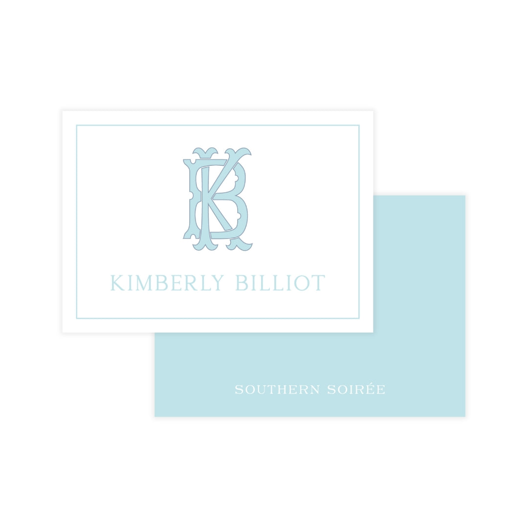 Chic Monogram Outlined Enclosure Card