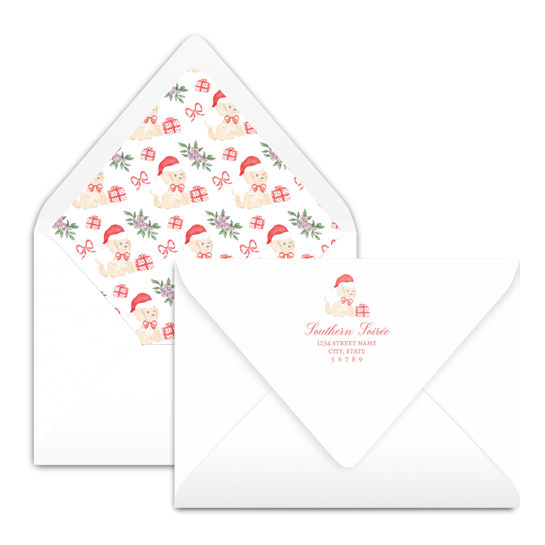 Christmas Puppy Party Invitation
