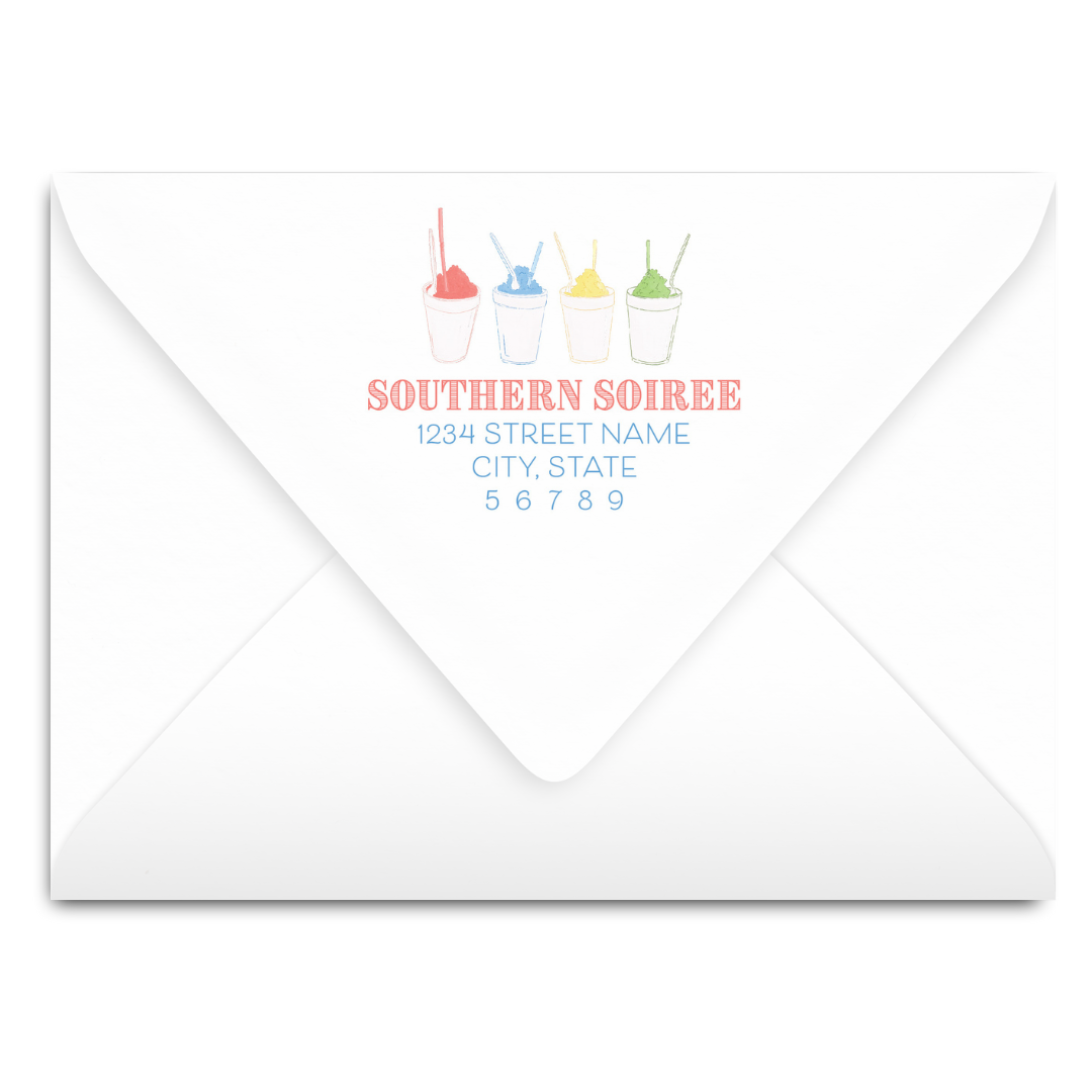 Colorful Snowball Birthday Invitation