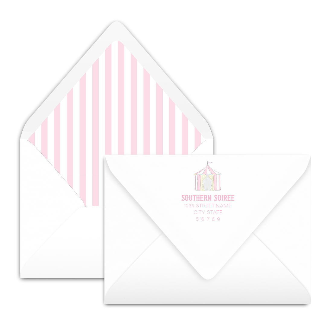Pastel Circus Birthday Invitation